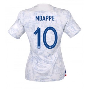 Frankrike Kylian Mbappe #10 kläder Kvinnor VM 2022 Bortatröja Kortärmad